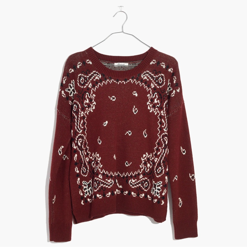 Madewell Bandana Pullover Sweater XS